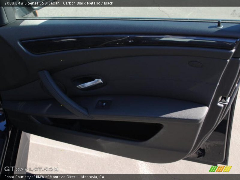 Carbon Black Metallic / Black 2008 BMW 5 Series 550i Sedan