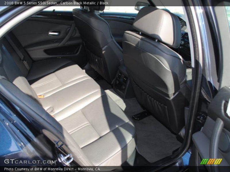 Carbon Black Metallic / Black 2008 BMW 5 Series 550i Sedan