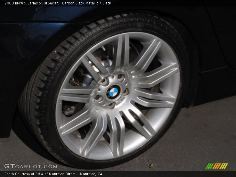 Carbon Black Metallic / Black 2008 BMW 5 Series 550i Sedan