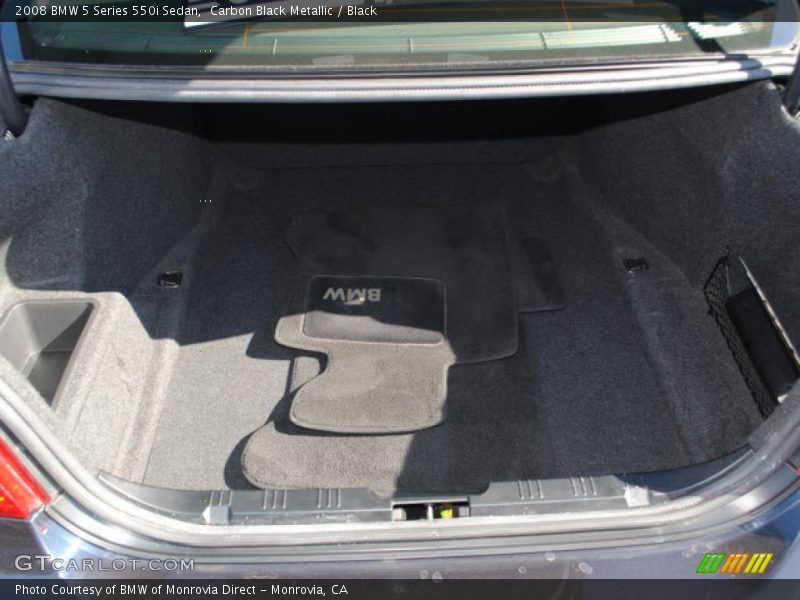 Carbon Black Metallic / Black 2008 BMW 5 Series 550i Sedan