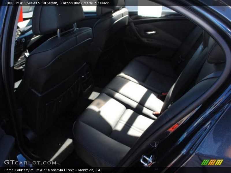 Carbon Black Metallic / Black 2008 BMW 5 Series 550i Sedan