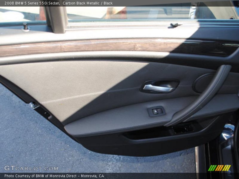 Carbon Black Metallic / Black 2008 BMW 5 Series 550i Sedan
