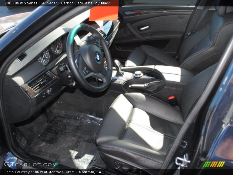 Carbon Black Metallic / Black 2008 BMW 5 Series 550i Sedan