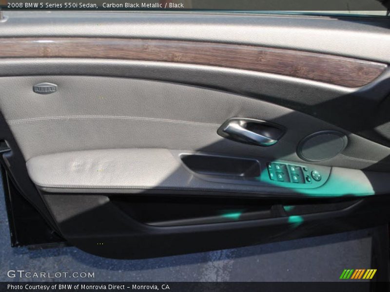 Carbon Black Metallic / Black 2008 BMW 5 Series 550i Sedan