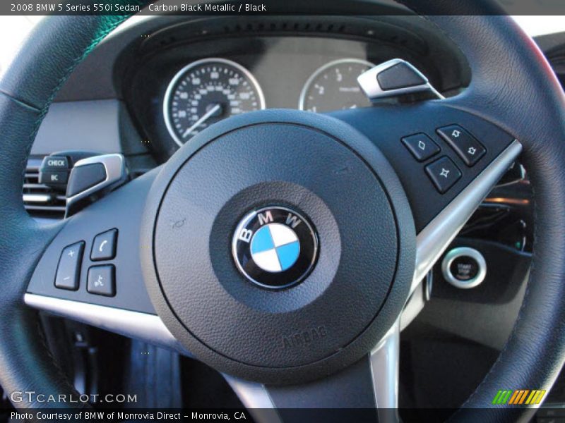 Carbon Black Metallic / Black 2008 BMW 5 Series 550i Sedan