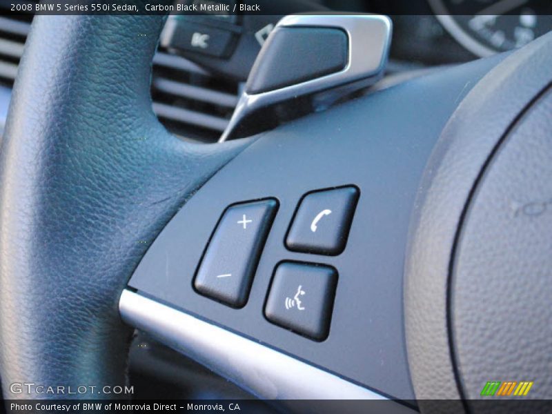 Carbon Black Metallic / Black 2008 BMW 5 Series 550i Sedan