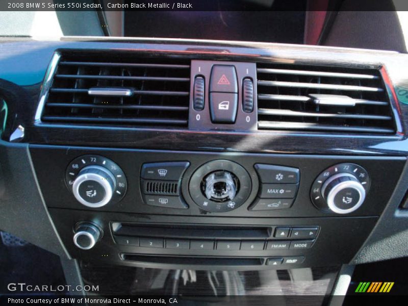 Carbon Black Metallic / Black 2008 BMW 5 Series 550i Sedan