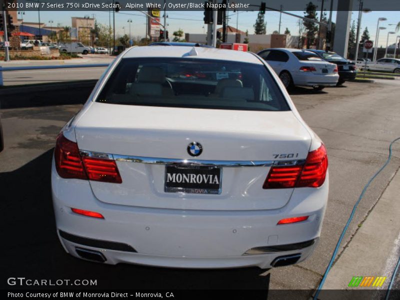 Alpine White / Oyster/Black Nappa Leather 2010 BMW 7 Series 750i xDrive Sedan