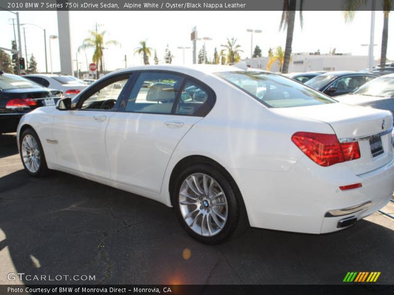 Alpine White / Oyster/Black Nappa Leather 2010 BMW 7 Series 750i xDrive Sedan
