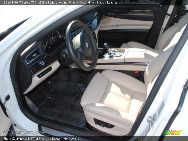  2010 7 Series 750i xDrive Sedan Oyster/Black Nappa Leather Interior