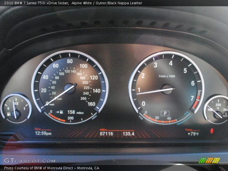  2010 7 Series 750i xDrive Sedan 750i xDrive Sedan Gauges