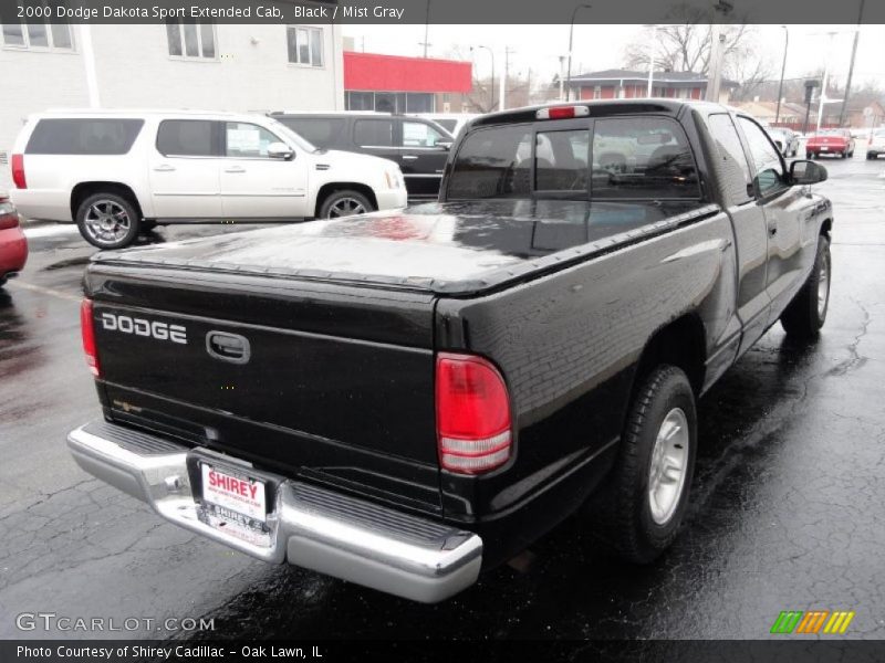 Black / Mist Gray 2000 Dodge Dakota Sport Extended Cab