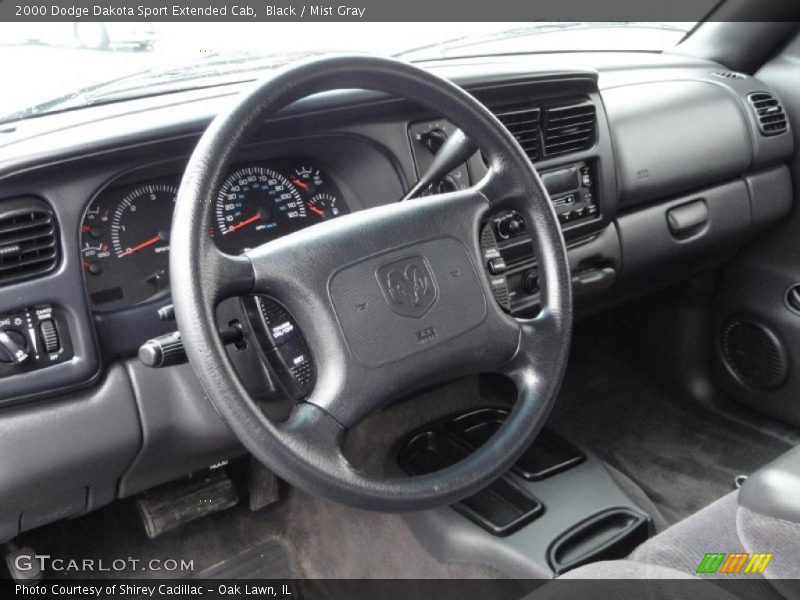 Black / Mist Gray 2000 Dodge Dakota Sport Extended Cab