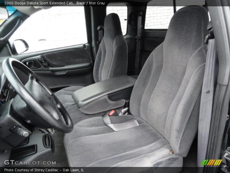 Black / Mist Gray 2000 Dodge Dakota Sport Extended Cab