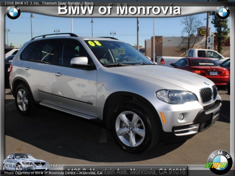 Titanium Silver Metallic / Black 2008 BMW X5 3.0si