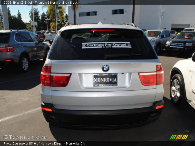 Titanium Silver Metallic / Black 2008 BMW X5 3.0si