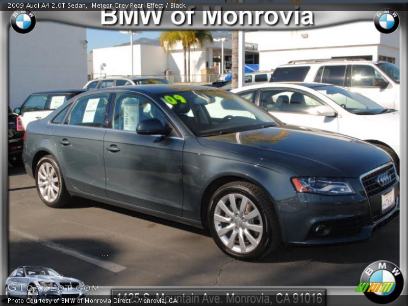 Meteor Grey Pearl Effect / Black 2009 Audi A4 2.0T Sedan