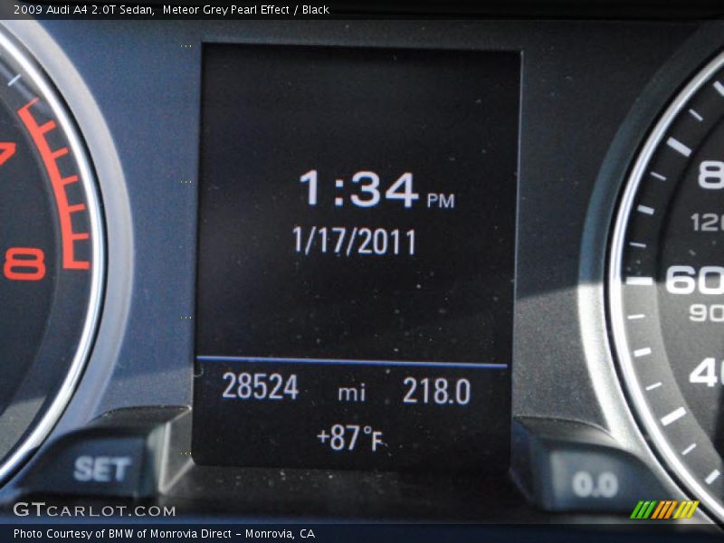 Meteor Grey Pearl Effect / Black 2009 Audi A4 2.0T Sedan