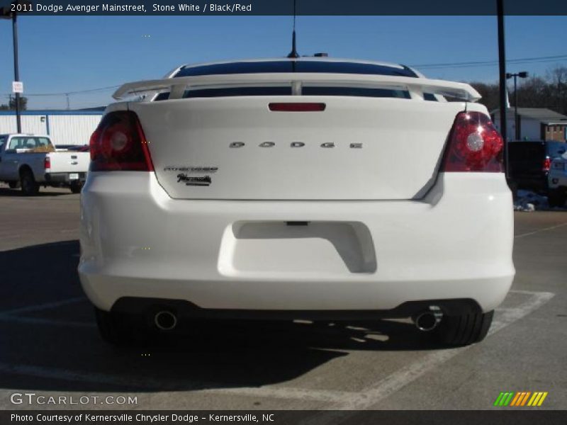 Stone White / Black/Red 2011 Dodge Avenger Mainstreet