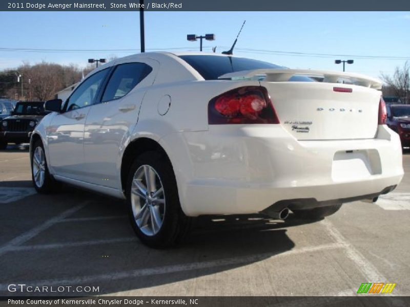Stone White / Black/Red 2011 Dodge Avenger Mainstreet