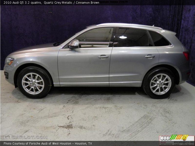Quartz Grey Metallic / Cinnamon Brown 2010 Audi Q5 3.2 quattro