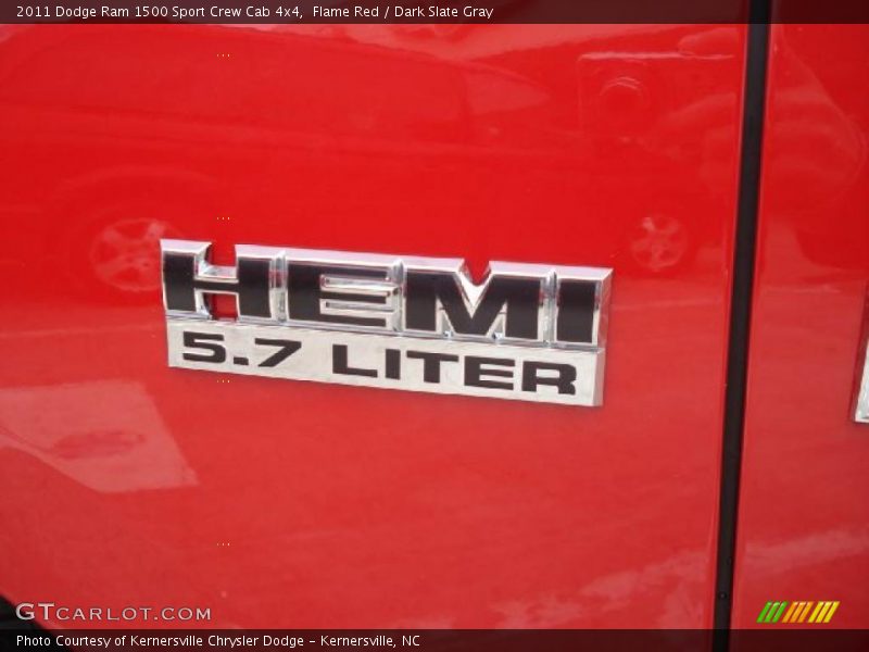 Flame Red / Dark Slate Gray 2011 Dodge Ram 1500 Sport Crew Cab 4x4