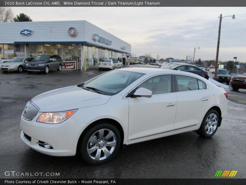 White Diamond Tricoat / Dark Titanium/Light Titanium 2010 Buick LaCrosse CXL AWD