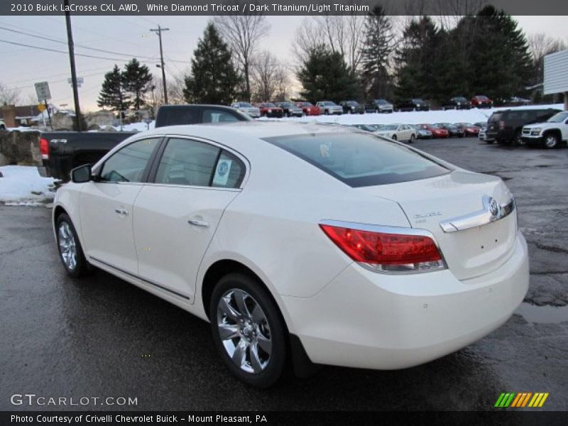 White Diamond Tricoat / Dark Titanium/Light Titanium 2010 Buick LaCrosse CXL AWD