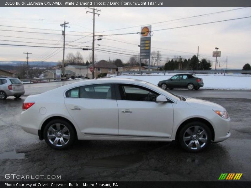 White Diamond Tricoat / Dark Titanium/Light Titanium 2010 Buick LaCrosse CXL AWD
