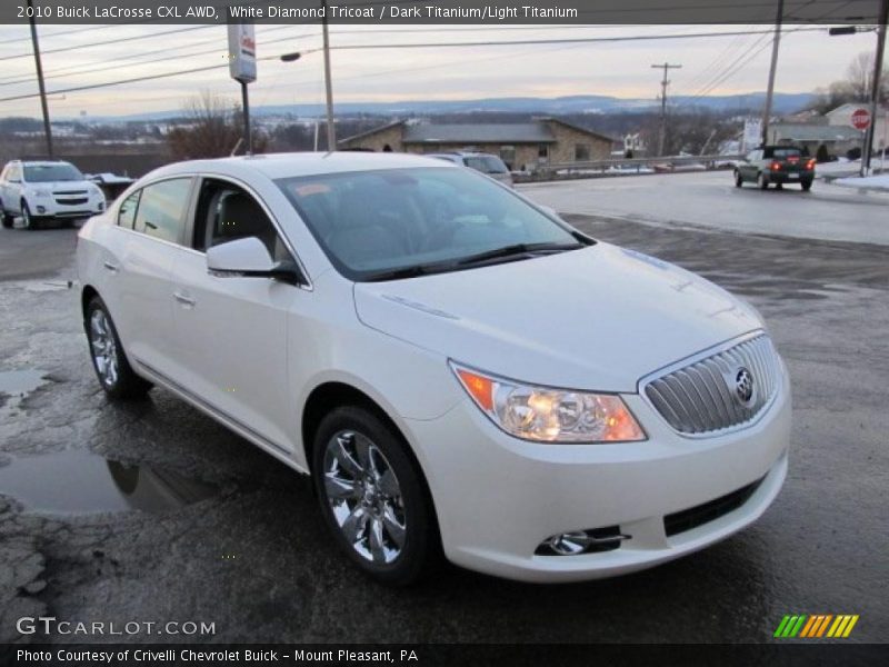 White Diamond Tricoat / Dark Titanium/Light Titanium 2010 Buick LaCrosse CXL AWD