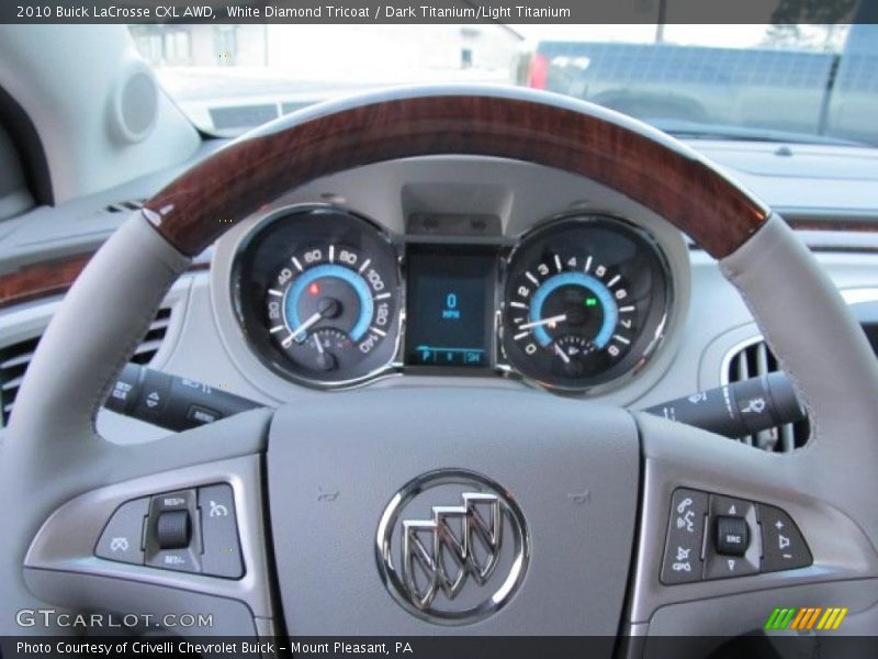 White Diamond Tricoat / Dark Titanium/Light Titanium 2010 Buick LaCrosse CXL AWD