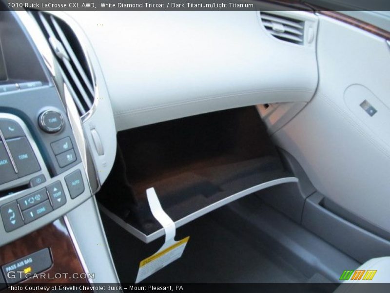 White Diamond Tricoat / Dark Titanium/Light Titanium 2010 Buick LaCrosse CXL AWD