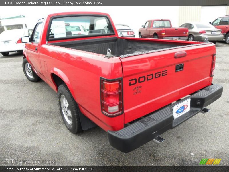 Poppy Red / Slate Gray 1996 Dodge Dakota Regular Cab