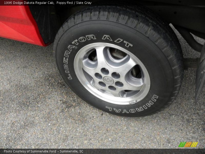 Poppy Red / Slate Gray 1996 Dodge Dakota Regular Cab