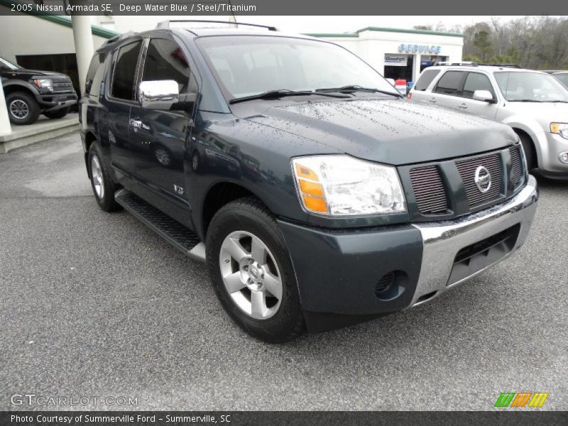 Deep Water Blue / Steel/Titanium 2005 Nissan Armada SE