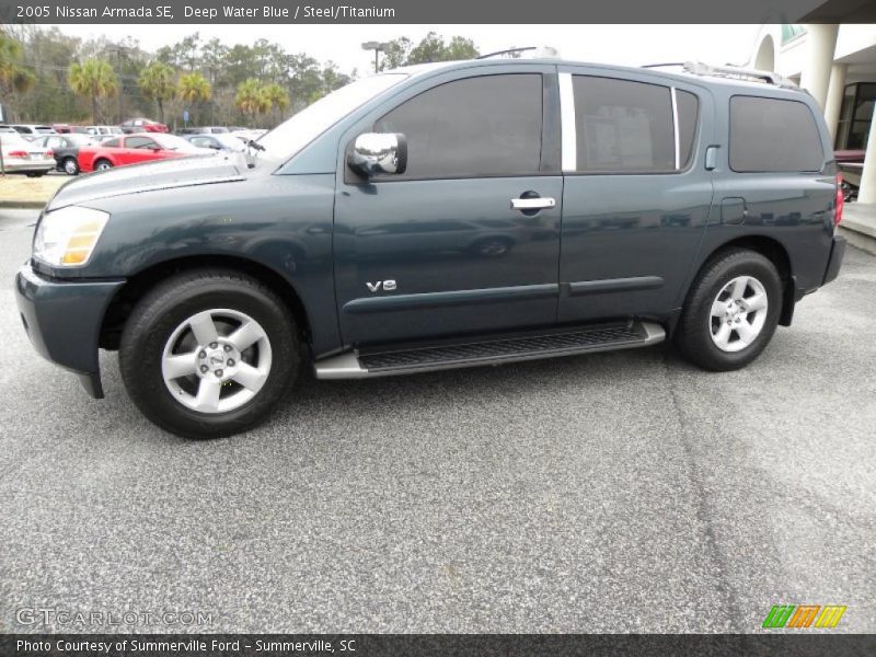 Deep Water Blue / Steel/Titanium 2005 Nissan Armada SE