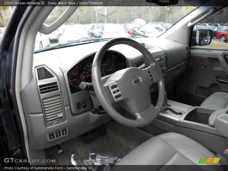 Deep Water Blue / Steel/Titanium 2005 Nissan Armada SE