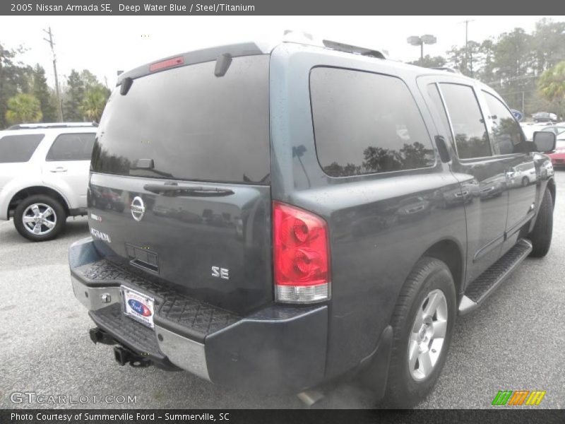 Deep Water Blue / Steel/Titanium 2005 Nissan Armada SE