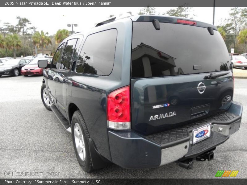 Deep Water Blue / Steel/Titanium 2005 Nissan Armada SE