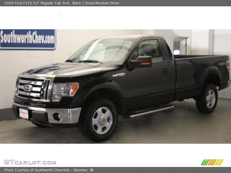 Black / Stone/Medium Stone 2009 Ford F150 XLT Regular Cab 4x4