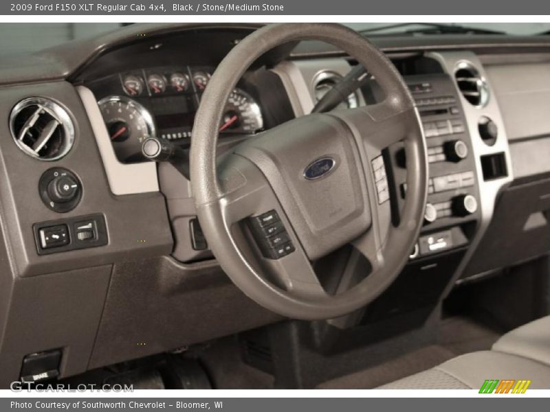 Black / Stone/Medium Stone 2009 Ford F150 XLT Regular Cab 4x4