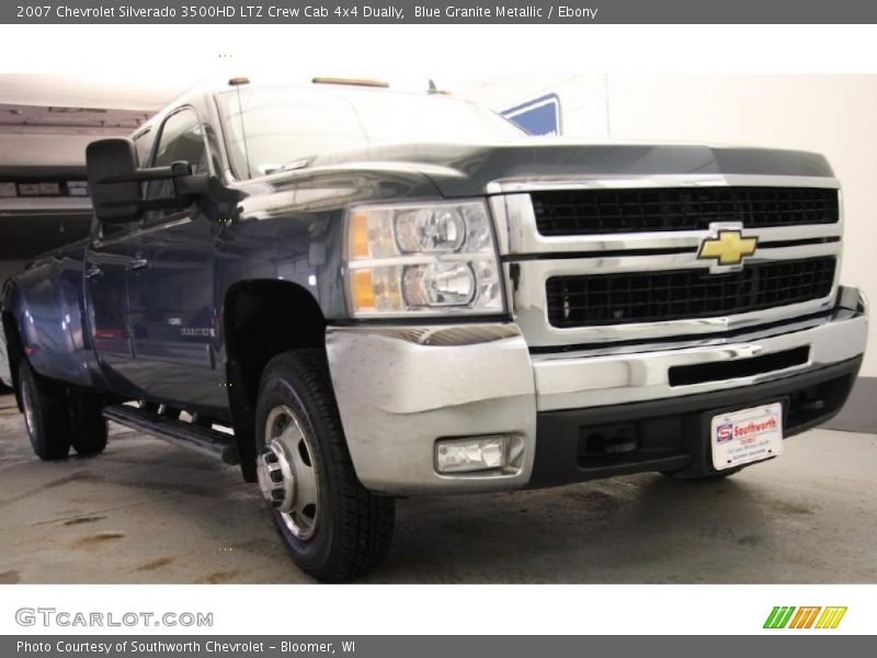 Blue Granite Metallic / Ebony 2007 Chevrolet Silverado 3500HD LTZ Crew Cab 4x4 Dually