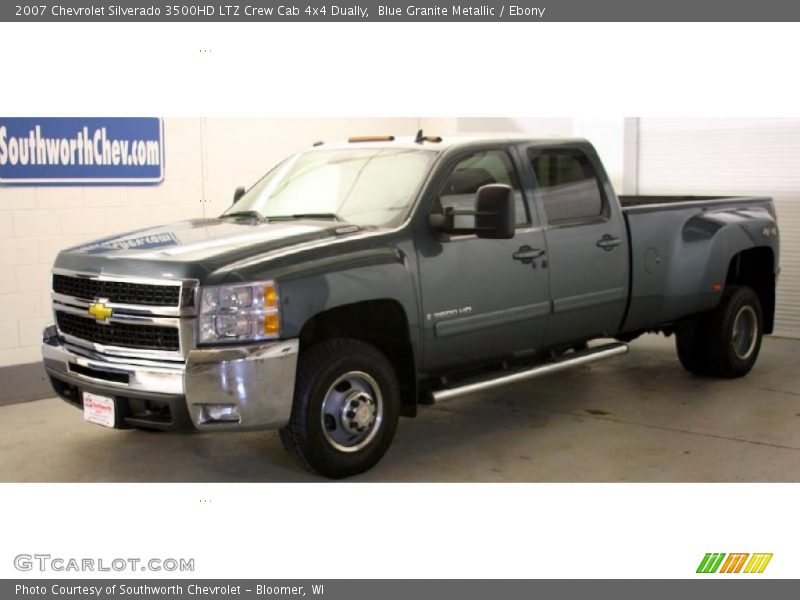 Blue Granite Metallic / Ebony 2007 Chevrolet Silverado 3500HD LTZ Crew Cab 4x4 Dually