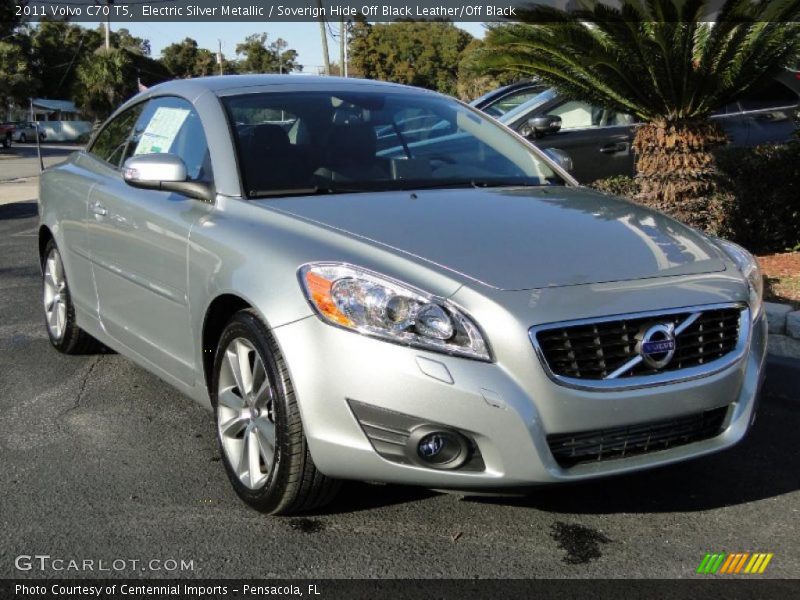 Electric Silver Metallic / Soverign Hide Off Black Leather/Off Black 2011 Volvo C70 T5