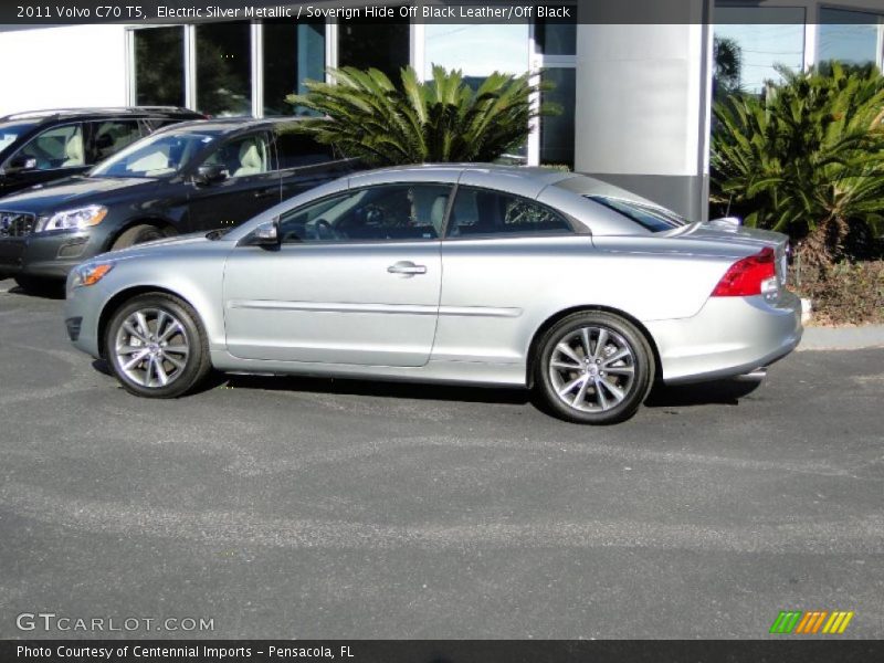 Electric Silver Metallic / Soverign Hide Off Black Leather/Off Black 2011 Volvo C70 T5