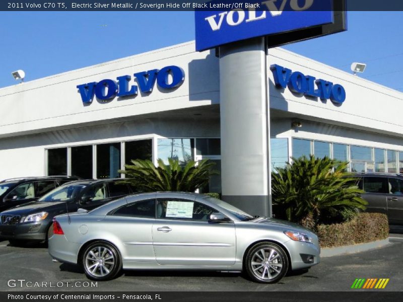 Electric Silver Metallic / Soverign Hide Off Black Leather/Off Black 2011 Volvo C70 T5