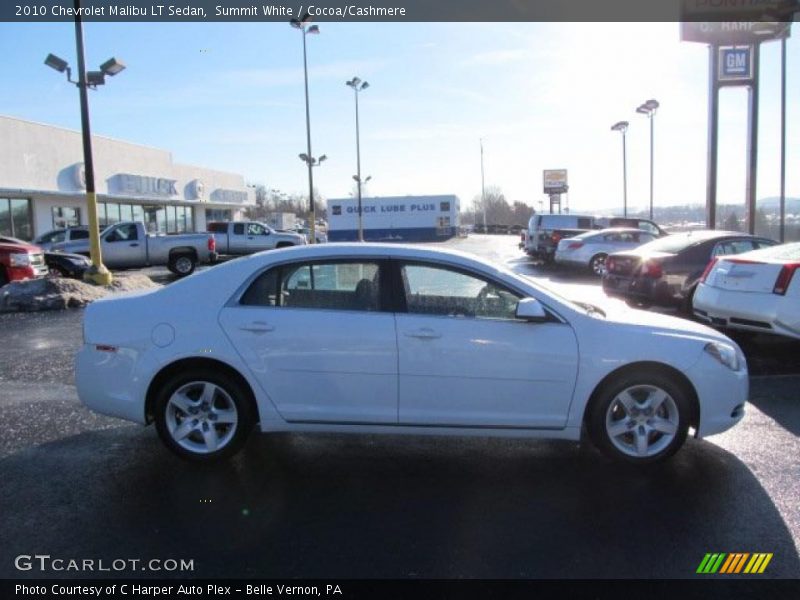 Summit White / Cocoa/Cashmere 2010 Chevrolet Malibu LT Sedan
