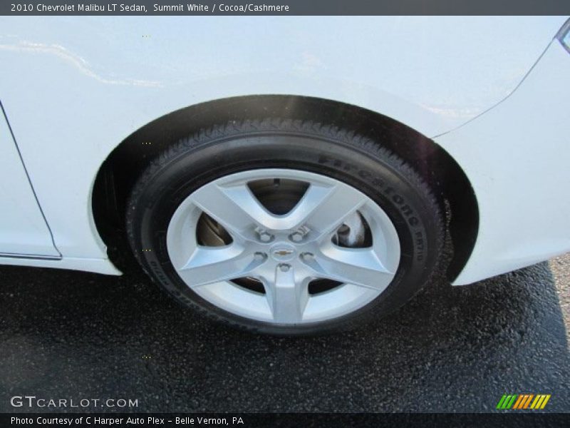 Summit White / Cocoa/Cashmere 2010 Chevrolet Malibu LT Sedan