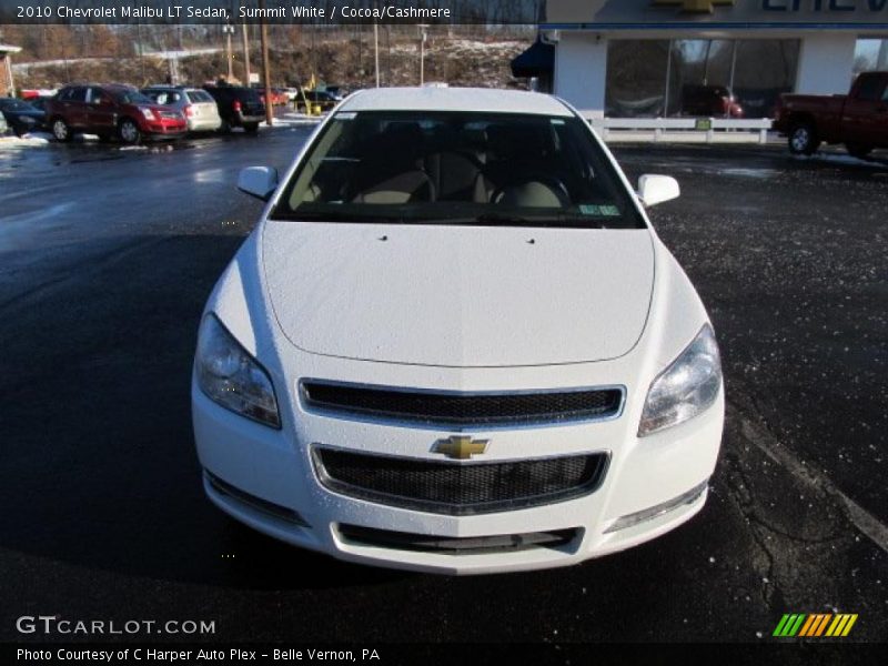 Summit White / Cocoa/Cashmere 2010 Chevrolet Malibu LT Sedan
