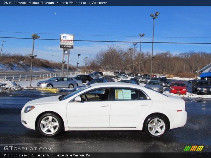 Summit White / Cocoa/Cashmere 2010 Chevrolet Malibu LT Sedan